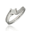 Fehér arany gyűrű 51-es méret - B28721_4I